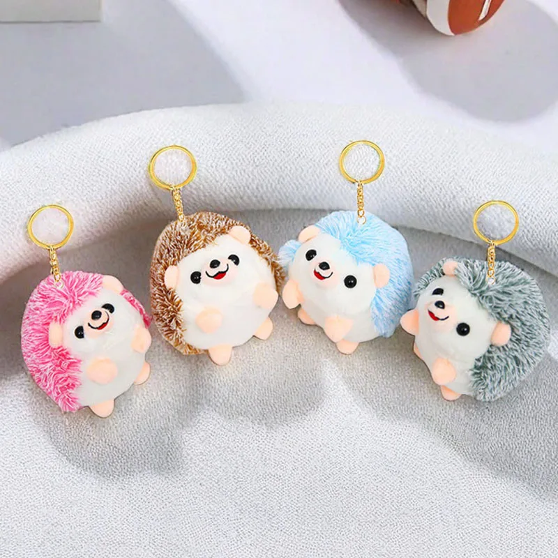 Mini Hedgehog Plush Keychain Stuffed Toy Plush Pendant Cute Keychain for Bag Gift for Kids