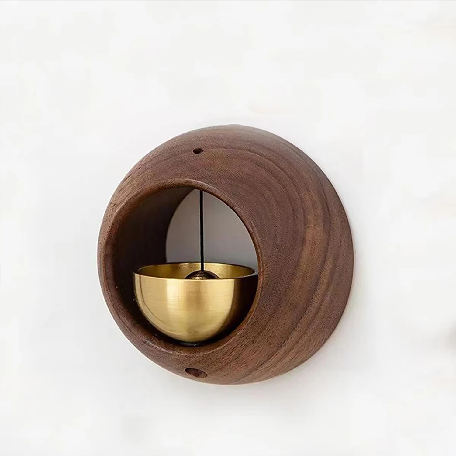 1pc Messing Türklingel Erinnerung Magnetische Holz Windspiele Selbstklebende Ladenbesitzer Glocke für Tür Home Dekorationen – Detail 4