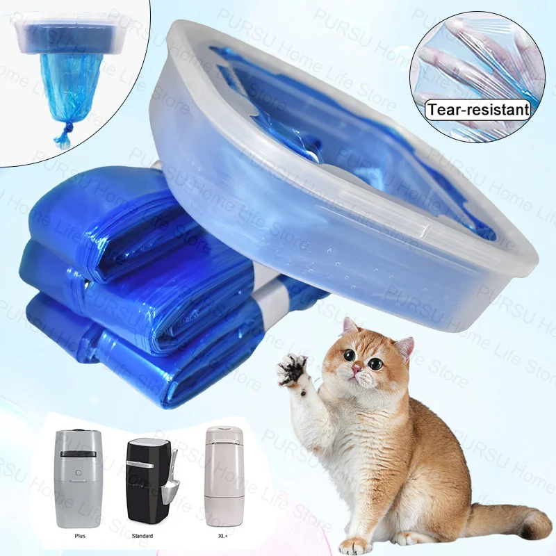 Cat Litter Refills Bag Compatible with Litter Genie Standard, Plus, and XL+ Pails Trash Can Replacement Garbage Bag