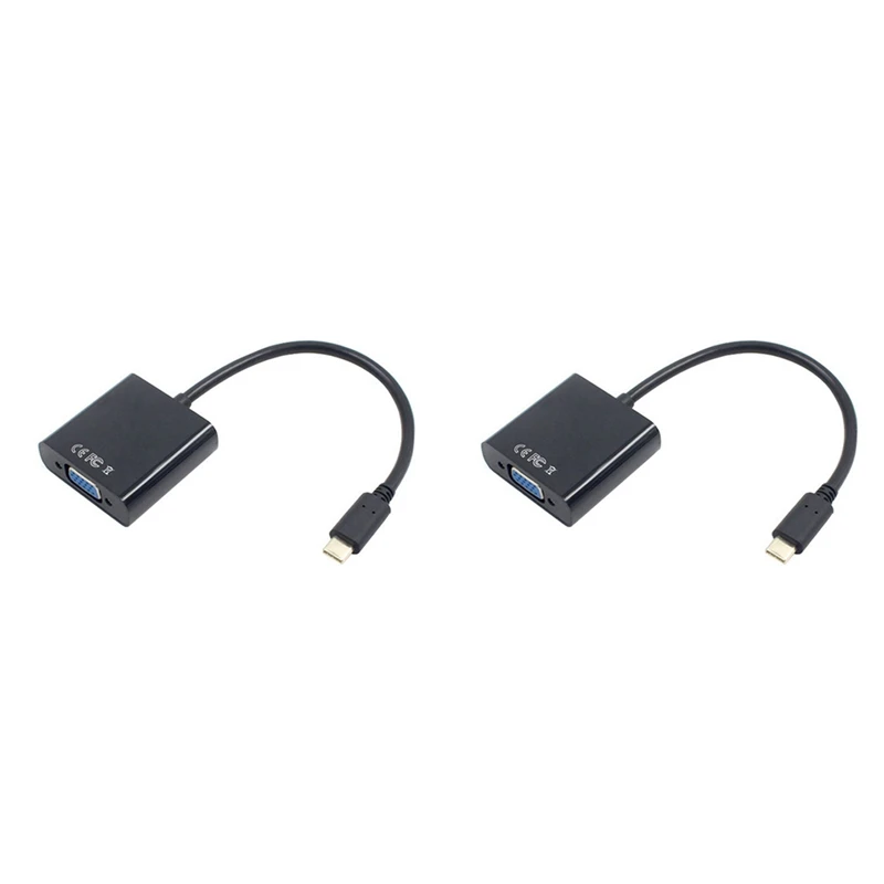 N75R-2X USB-C USB3.1 Type C For Adapter Cable VGA Male To VGA Female Video Transfer Converter 1080P For  12 Inch