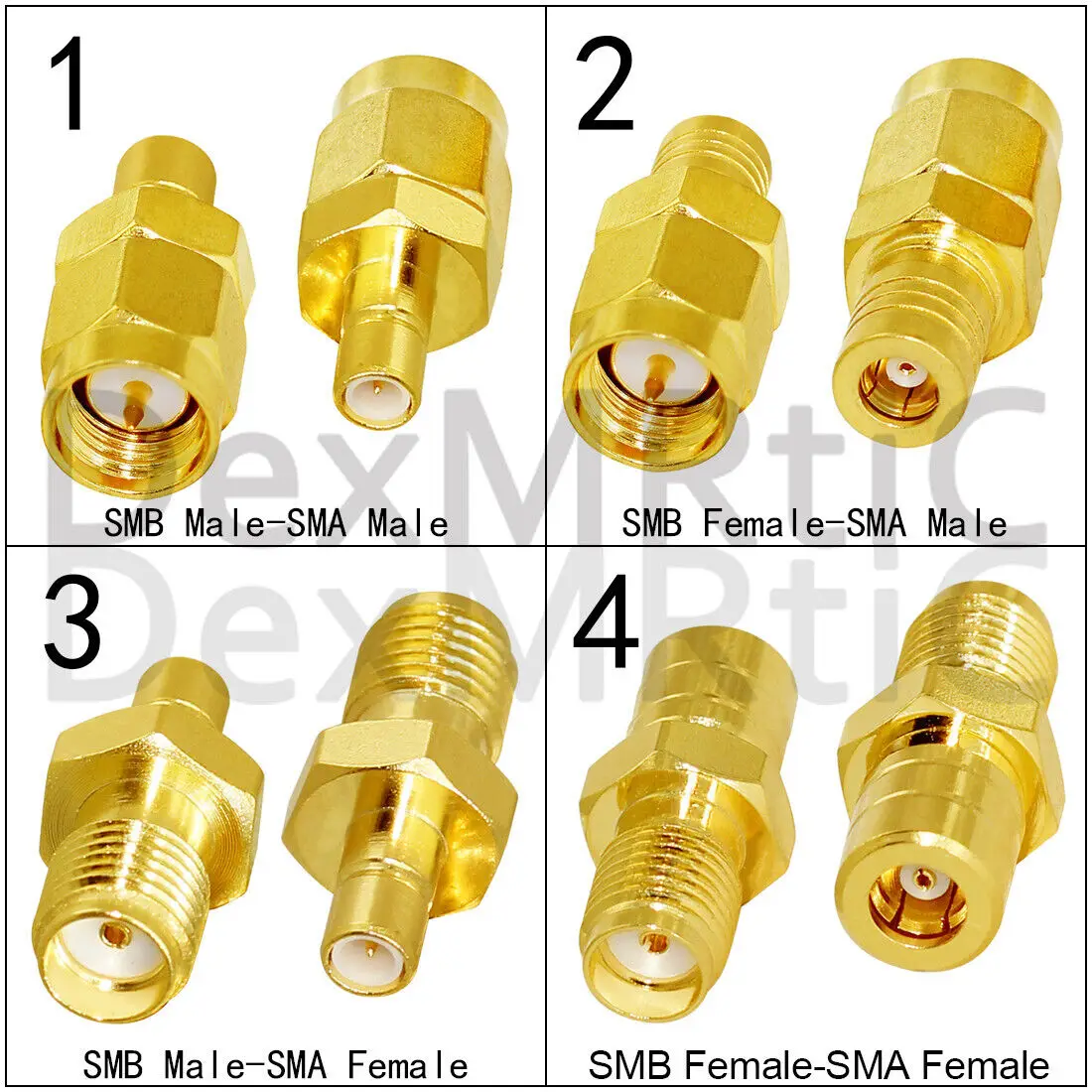 1PC SMA to SMB RF Coax Adapter Male Female Plug Jack Connector Straight Goldplated NEW