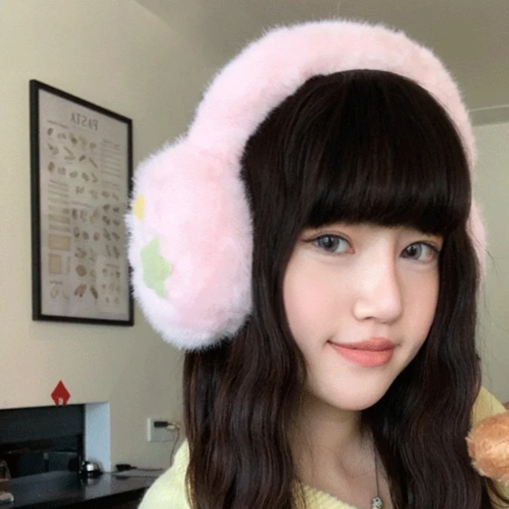 韓国スターイヤーマフ厚みのある原宿保温防風サイクリングやスキー女の子ヘッドフォン冬装飾アクセサリーギフト