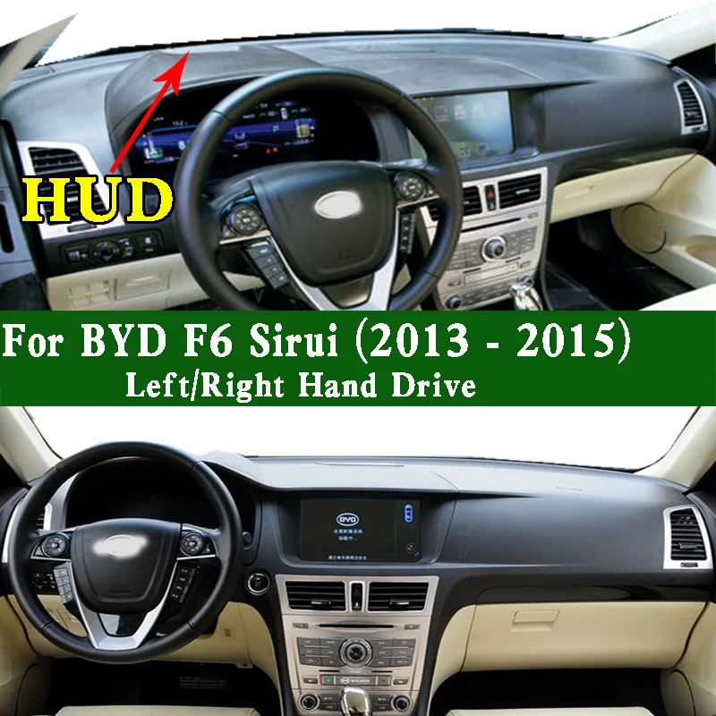 For BYD F6 Sirui 2013-2015 Dashmat Dashboard Cover Instrument Panel Sunscreen Protective Pad Dash Mat Ornament