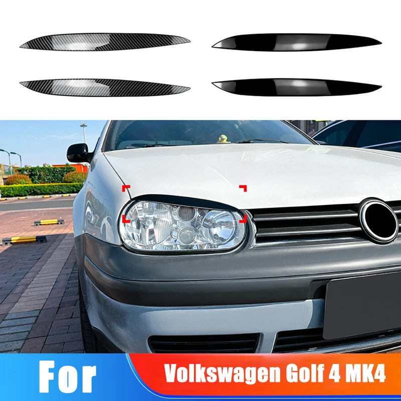 

For Volkswagen Golf 4 MK4 Car Front Headlight Eyebrow Exterior Sticker Decoration Modification Accessories Auto