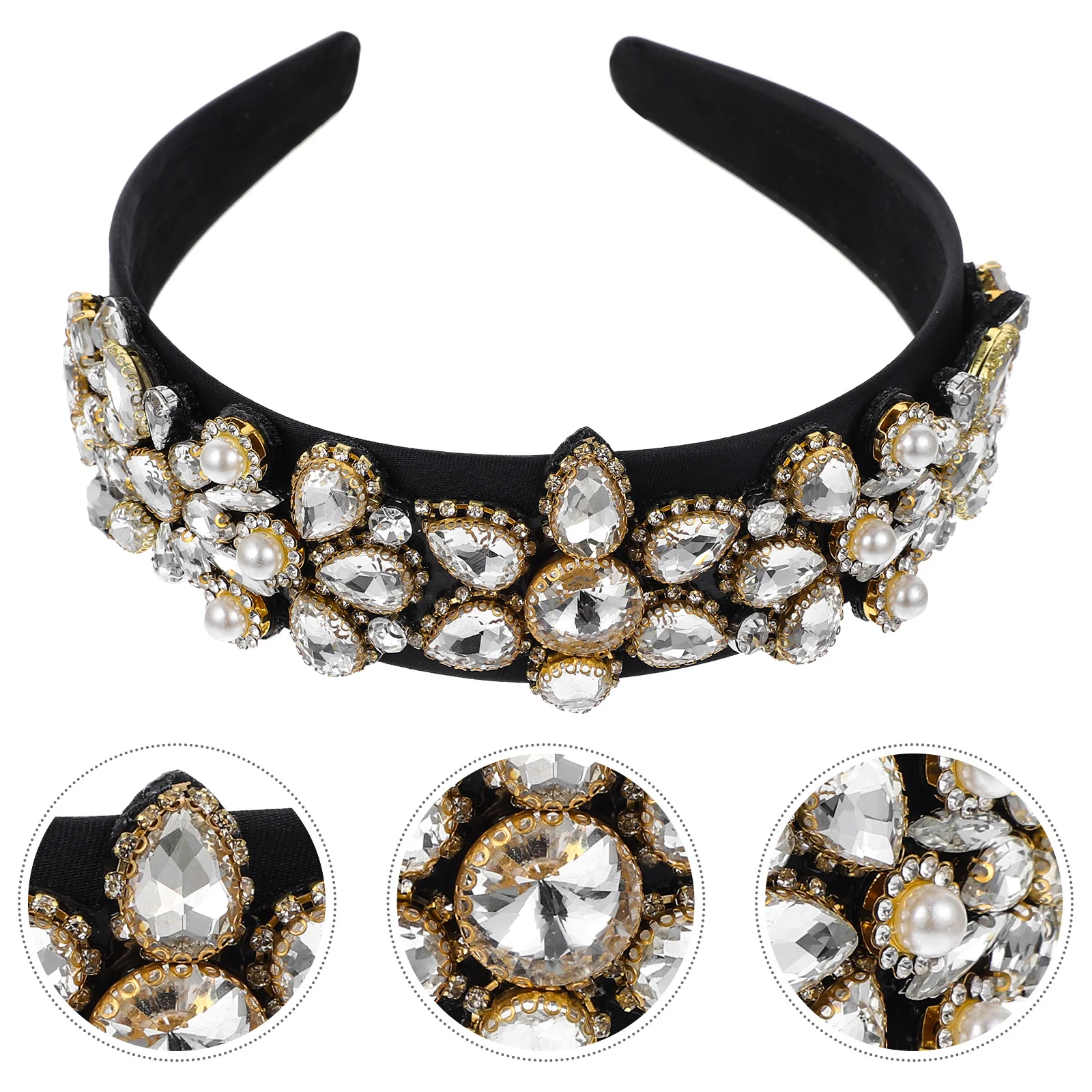 1pc Pearl Headband Rim Hot Rhinestone Hoop For Women Fashion Daily Party Wear Hot Fashion Hair Hoop Hair Accessories