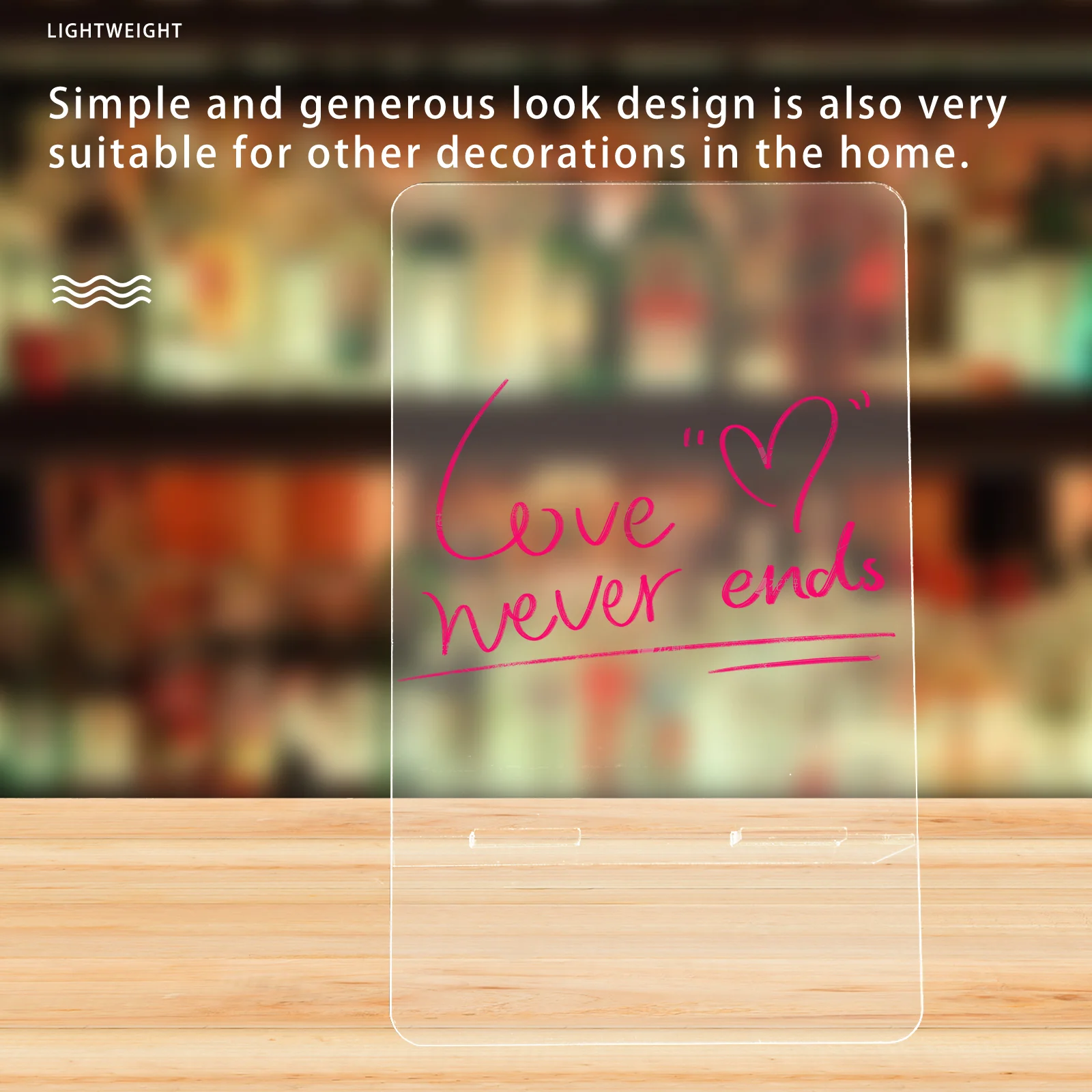 3 Pcs Desktop Erase Board Students Acrylic Writing Dry Boards Memo Creative Note