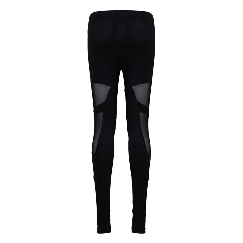 Leggings a vita alta da donna Sexy Mesh prospettiva Hip Slim sport pantaloni Casual moda Patchwork pantaloni Fitness da donna