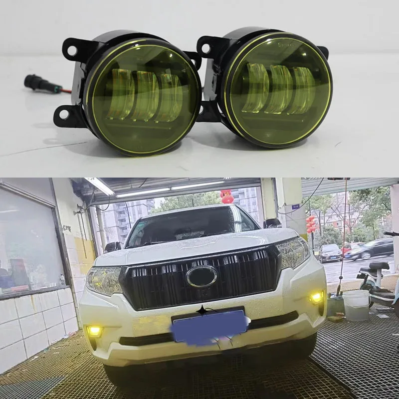 

For Toyota Land Cruiser LC200 GRJ200 2012 2016 2018 2022 Front Bumper Fog light Daytime Running Fog Light With Wiring Harness