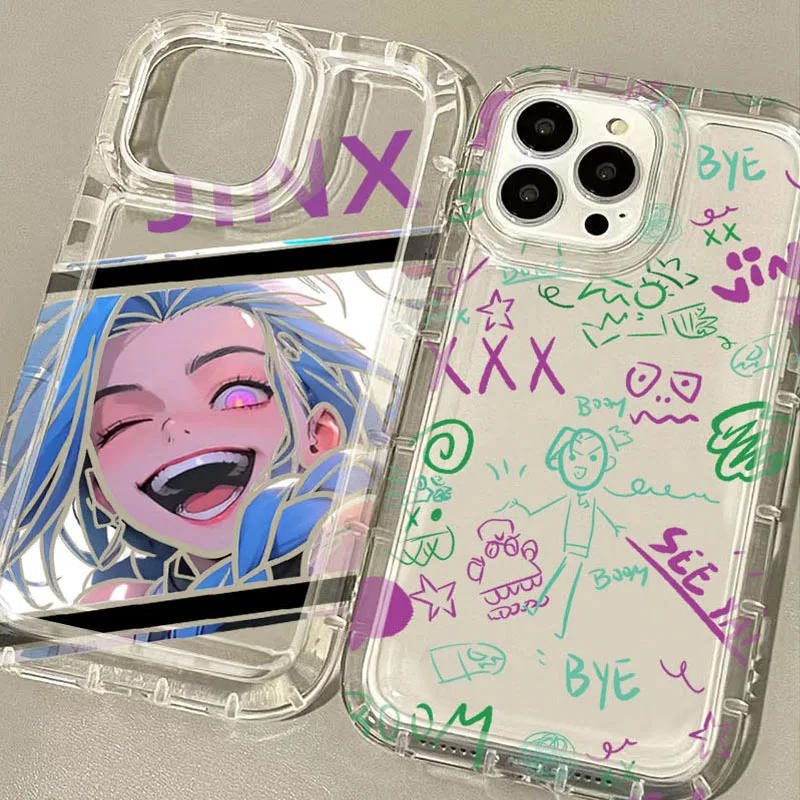 Phone Case For iPhone 16 15 14 13 12 11 Pro Max XS X XR 8 7 Plus SE 2020 Game Arcanes Jinxs Shockproof Clear Silicone Back Cover