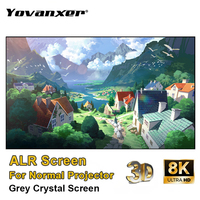 2025 New Grey Crystal Anti Light Projection Screen ALR Frameless Screen for Projector For Long Throw Smart Projector 4K HD