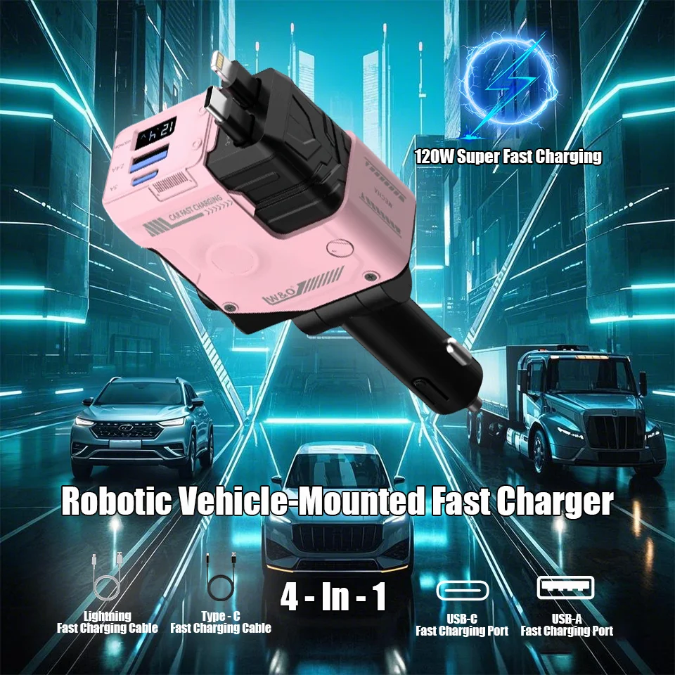 

New 120W Car Extendable Charger - Stylish Design, Supports Charging for Multiple Devices Universal Car Cigarette Lighter Adapter