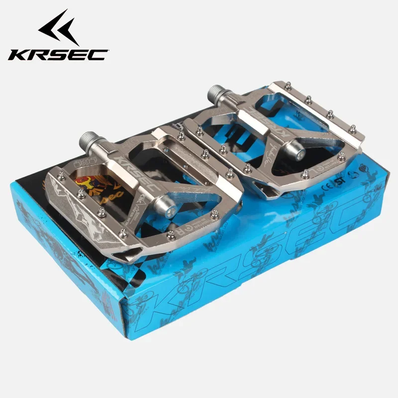 KRSEC TIGHTEN Mountain Bike Antiskid Pedal Ultralight Aluminium Alloy Bicycle Bearing Pedals