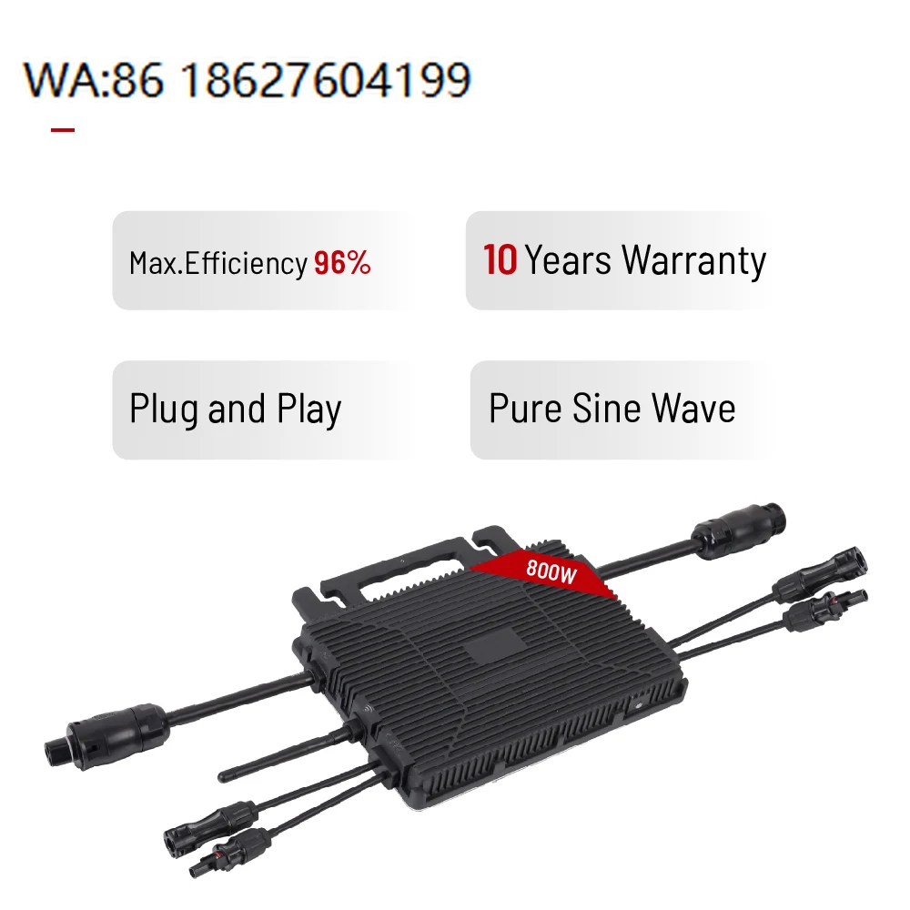 

800W Three Phase Grid Tie Micro Inverter 230V 50/60Hz IP65 Waterproof Single WiFi Solar System