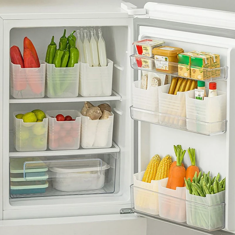 1Pcs Refrigerator Storage Boxes Food Fresh Organizer Cold Storage Crisper Fruit Spice Food Container Boxes Kitchen Boxes