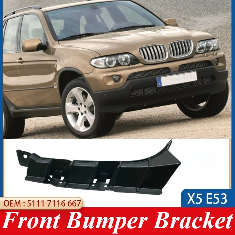 

For BMW X5 E53 Front Bumper Support Bracket 51117116667L 51117116668R Left Right Pair Replacement Parts Car Repair Accessories