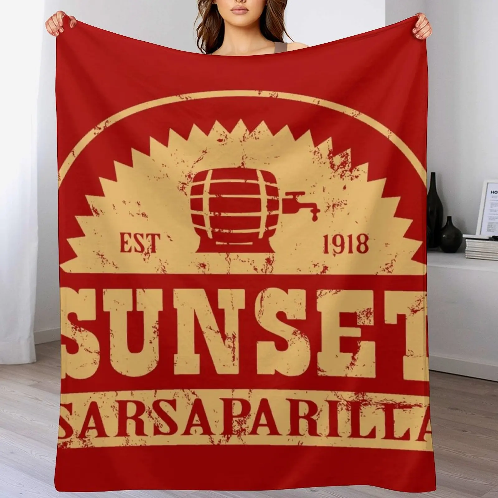 

Sunset Sarsaparilla Throw Blanket Versatile Cozy Throw Blanket for All Occasions