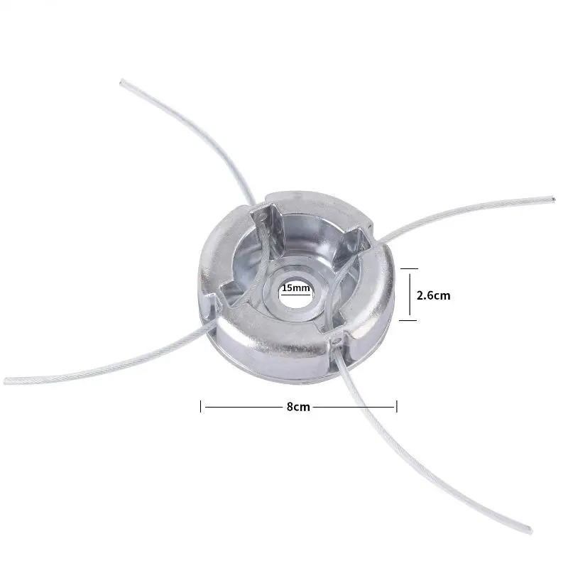 1Pcs Wire Rope Weed Head Accessories 15mm Aluminum Trimmer Head Through Hole Fit String Trimmer Replacement Head