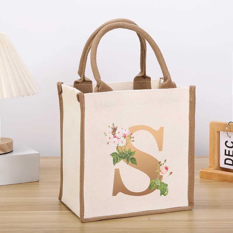 Canvas Oil Painting Tote Bag Large Capacity Environmental Shopping Bag Tote Lunch Box Waterproof Storage Bags Foldable Tote Bag