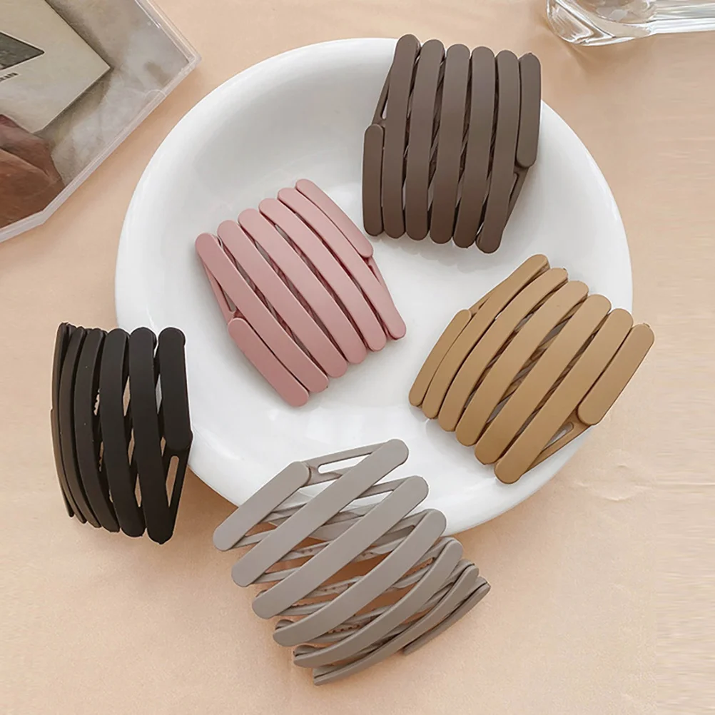 

5Pcs Unique Toothed Hairbands Set Quality Plastic Headbands For All Occasions