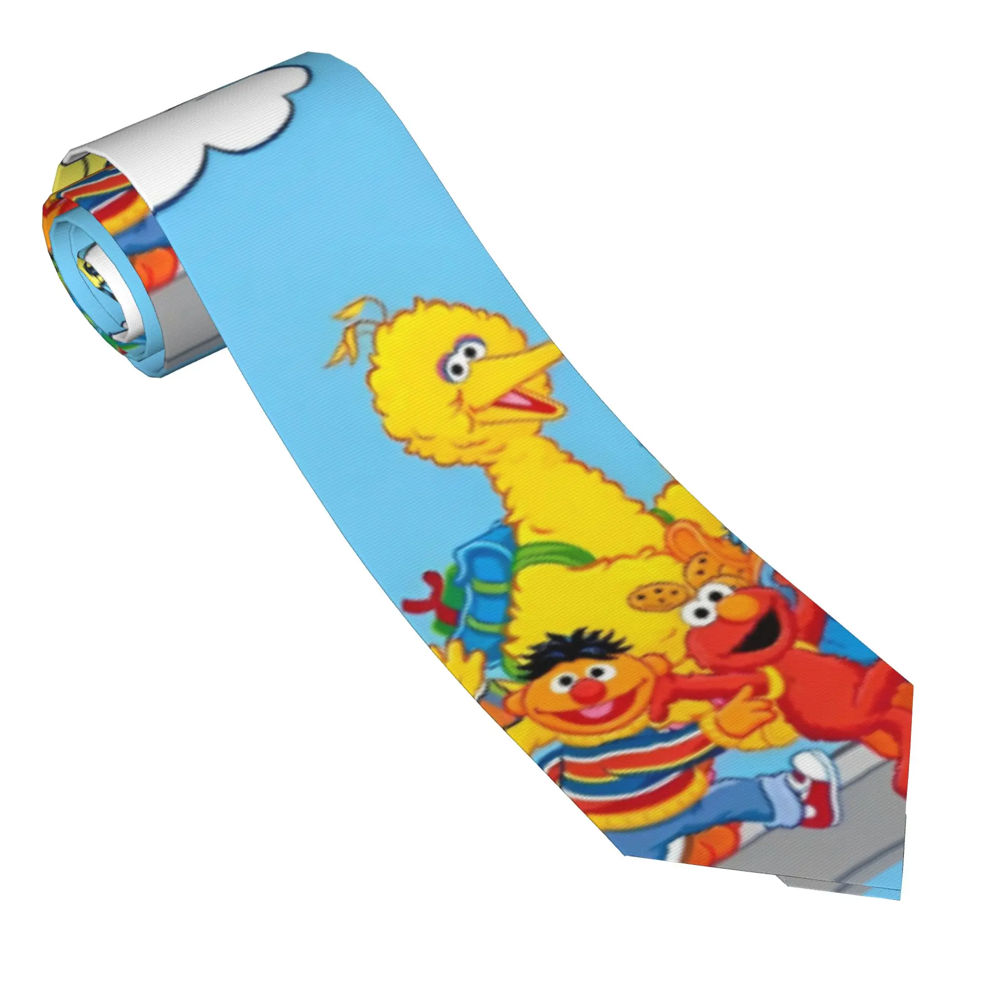 

Neckties S-Sesame Street Cartoon Men 8 cm Narrow Neck Tie Sesame Street Cartoon for Men Suits Accessories Gravatas Cosplay Props
