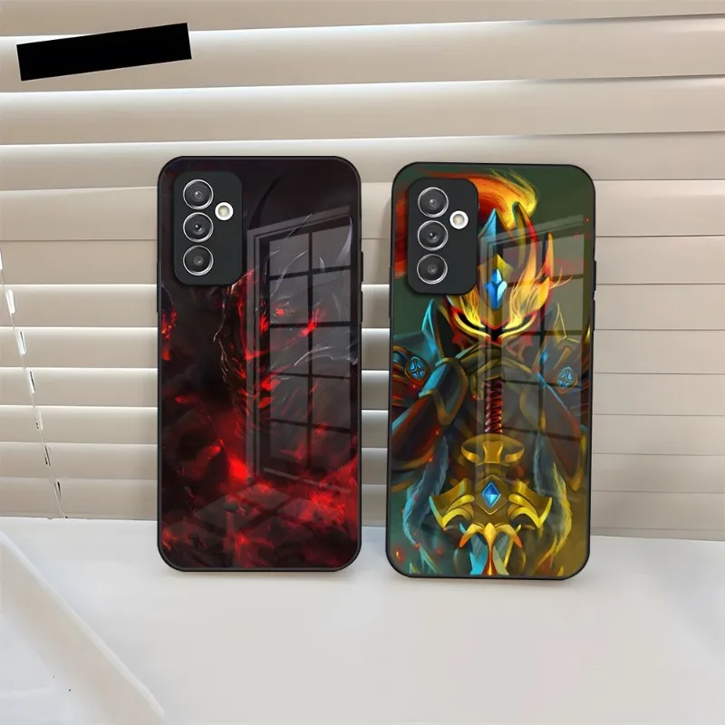 Dota 2 قضية الهاتف الزجاج المقسى لسامسونج A34 A52 A14 A54 A51 A22 A32 A72 S22 S23 الترا نوت 20 10 برو زائد Coque #1