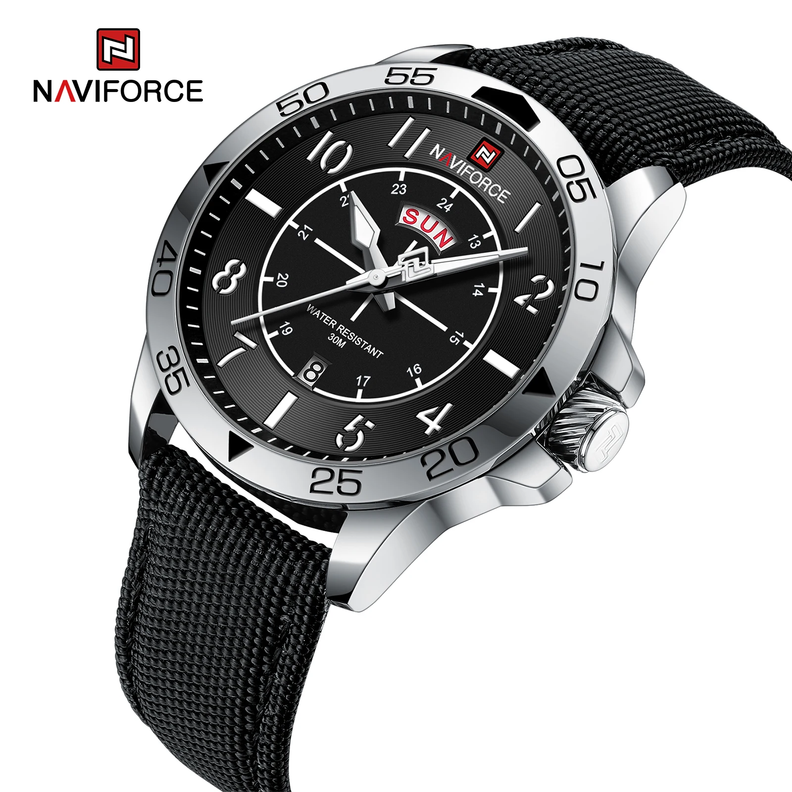 Top Brand NAVIFORCE Men's Watches Waterproof Luxury Business Casual Nylon Strap Quartz Wristwatch Luminous Relogio Masculino