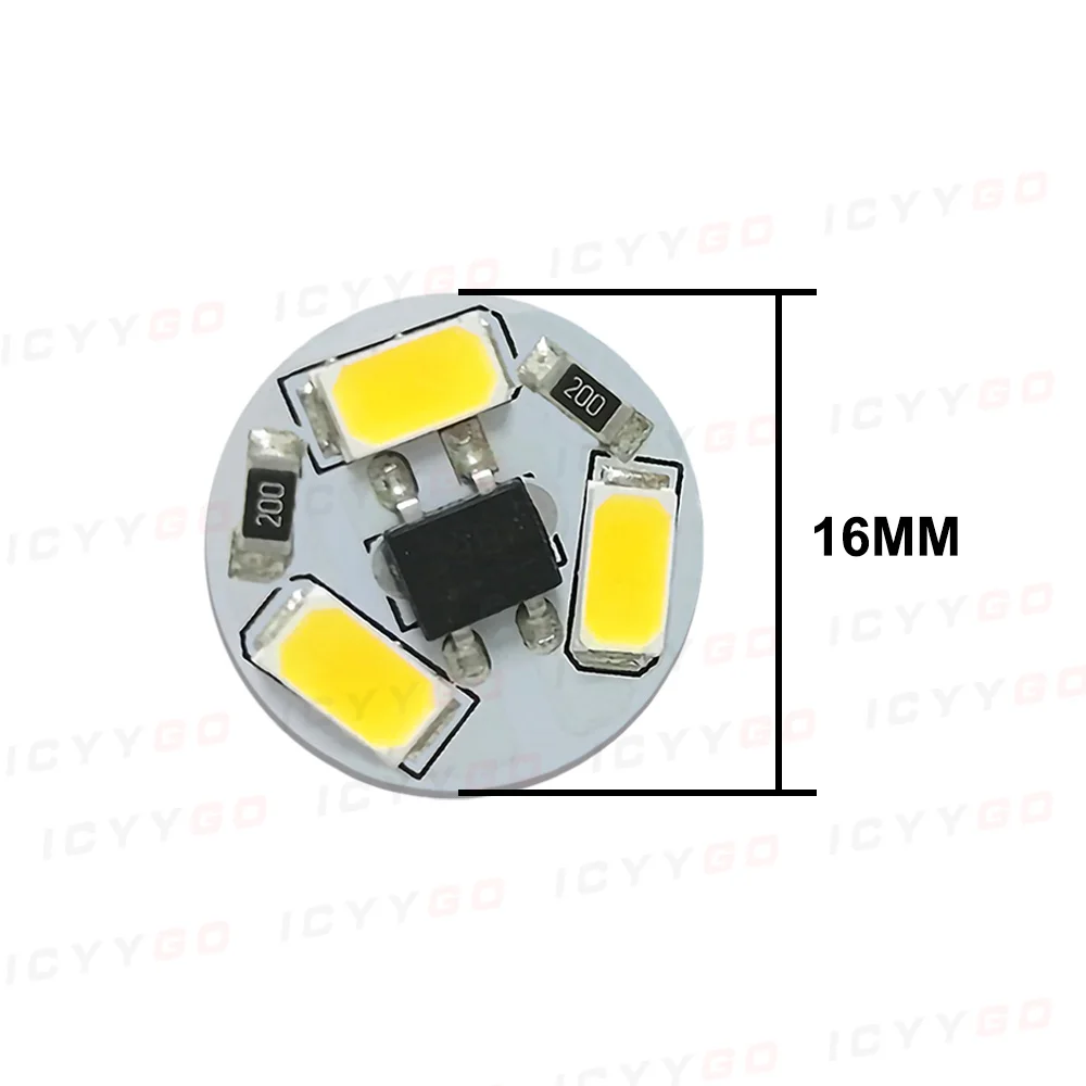 G4 LED Highlight DC12V Round Panel Light Warm White Light 0.6W SMD5730 With Pin Marine Bulb Bulb Replacement Halogen Spotlight