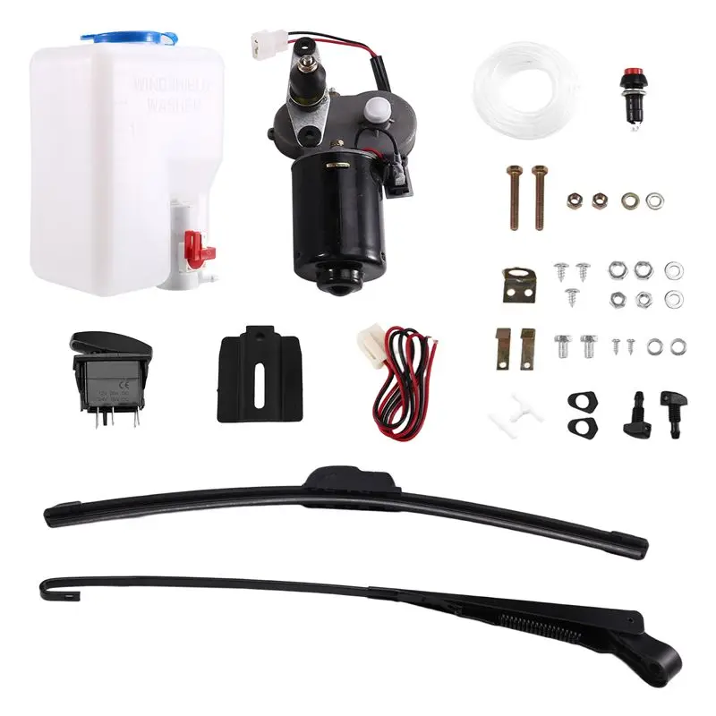 

AB16-Windshield Wiper Motor Kit 12V Electric For Polaris Ranger RZR UTV ATV Tracktor Tractor Tricycle With Switch