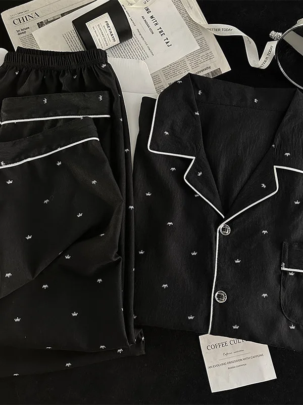 DAIMELU الراقية منامة الرجال الربيع ملابس خاصة الخريف بأكمام طويلة الذكور نقطة سحابة القطن الشباب ملابس فضفاضة يمكن الخروج دعوى