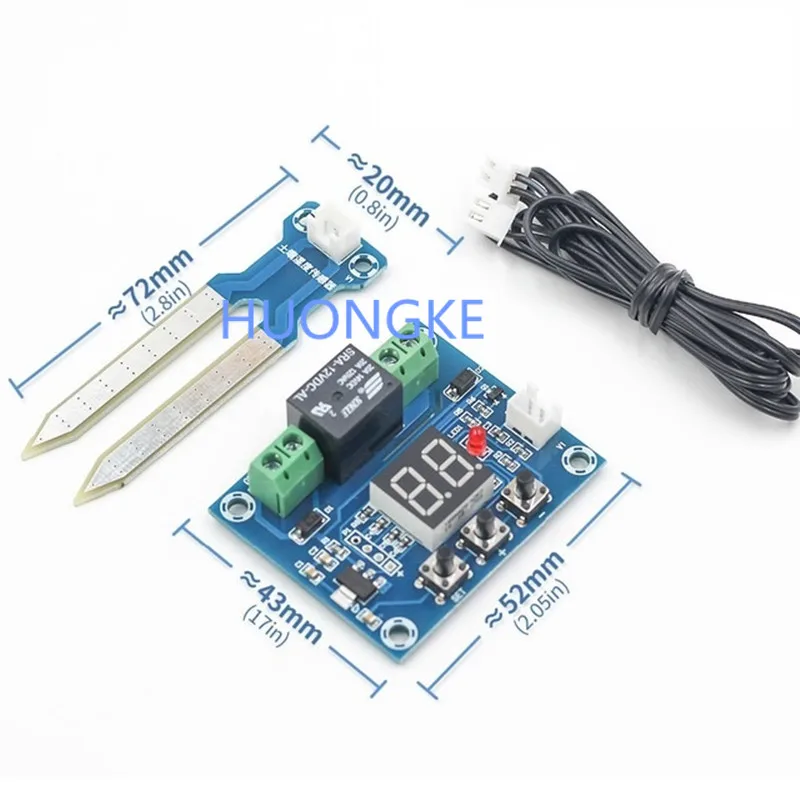 XH-M214 Humidity Controller Soil Sensor Module 20-99%RH Automatic Control Irrigation Computer System Red Digital Display Module