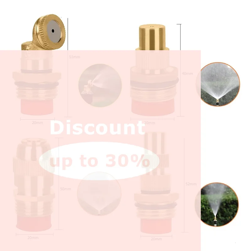 [Brass Adjustable Garden Sprinkler Nozzle Set Multi Pattern Water Spray Nozzle For Lawn Irrigation Patio Plant Watering]