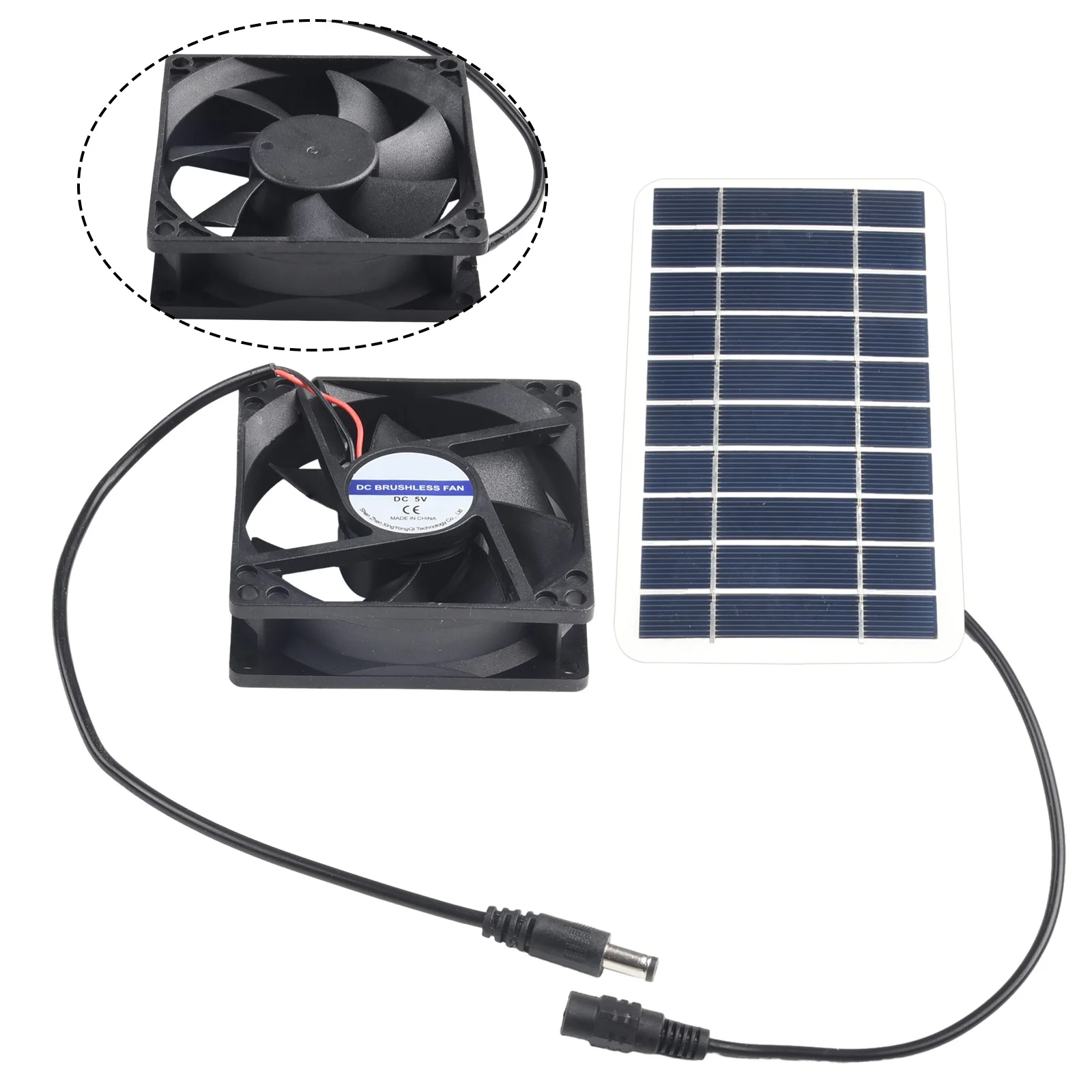 30W Solar Exhaust Fan 6 Inch Mini Ventilator Solar Panel Powered Fan Air Extractor For Greenhouse Chicken House RV