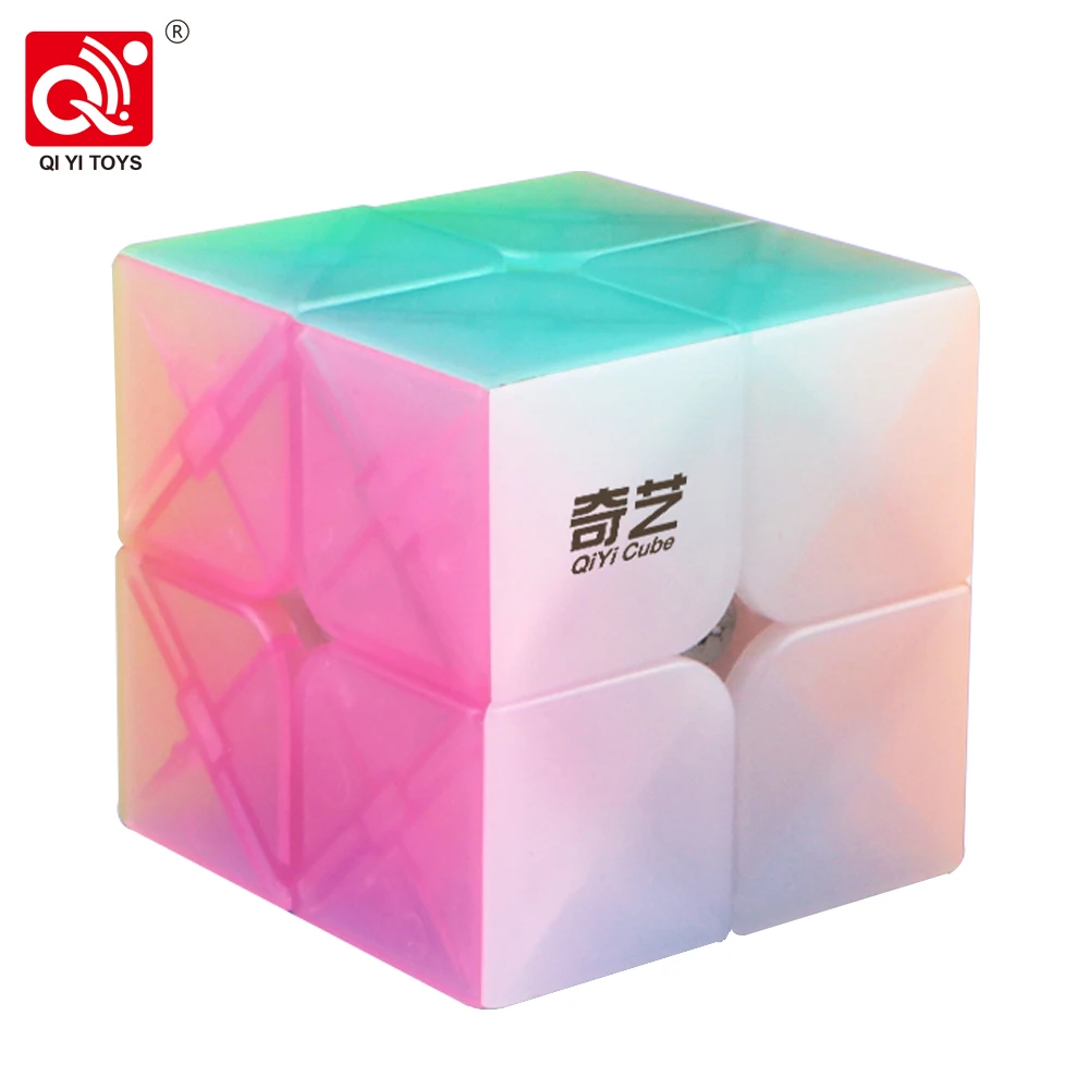 [ECube] QiYi QiDi 2x2 ProfessionalSpeed Cube giocattoli educativi per principianti Puzzle Magic Cube Stickers Sticker Baby Kids Toys