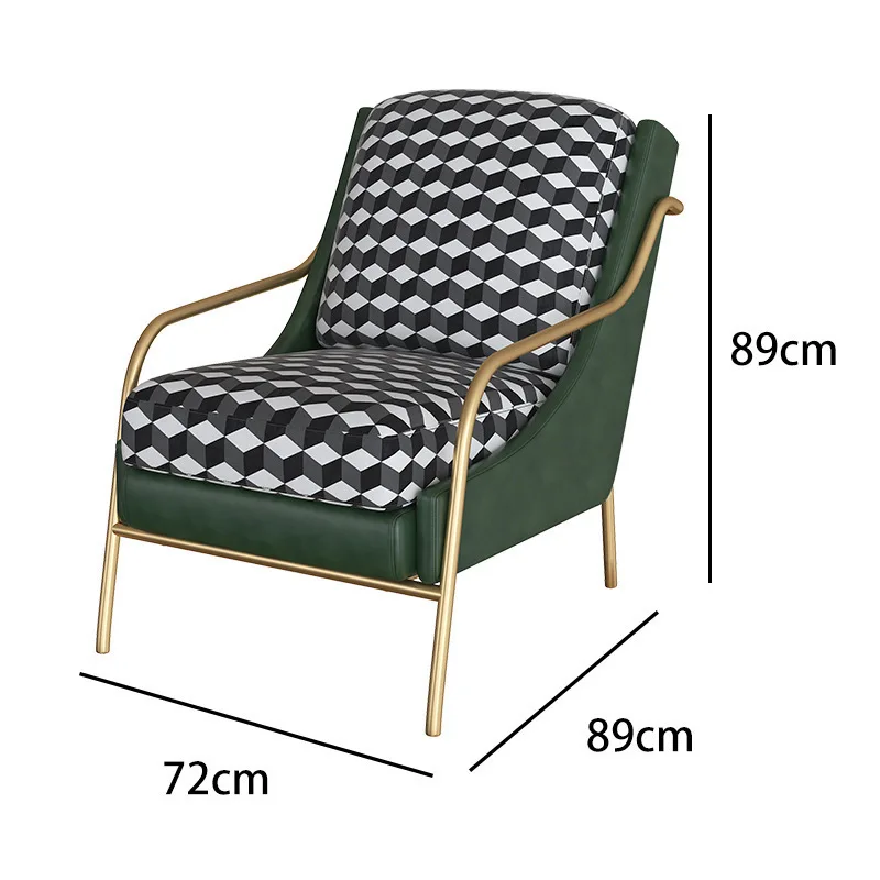 Nordic Single Person Sofa Modern Leisure Chair Living Room Light Luxury Lazy Tiger Simple Lattice Creative Home image 6