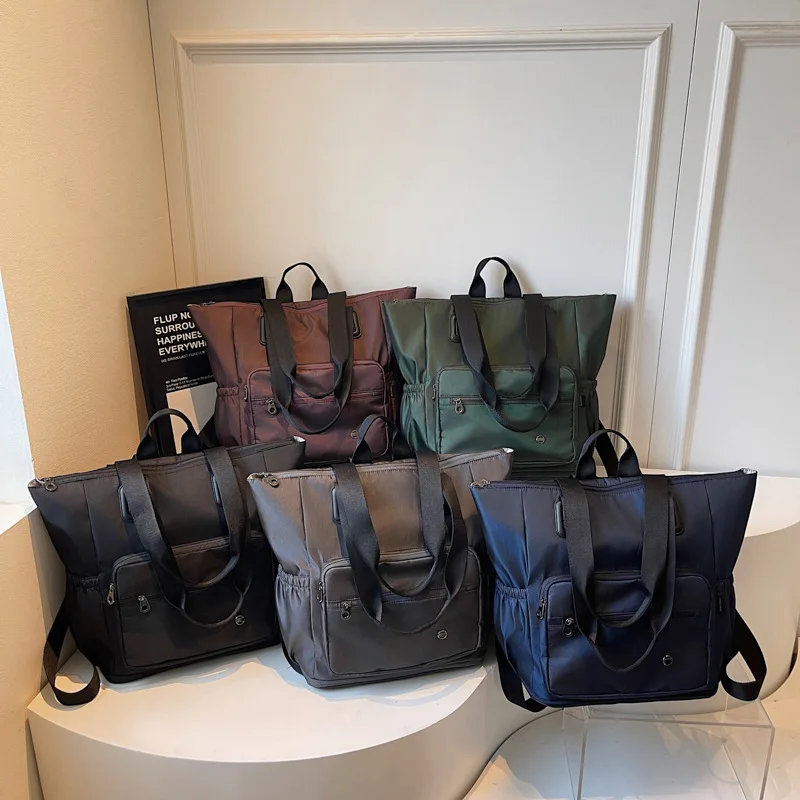New Large-capacity Student Backpack Short-distance Travel Backpack Solid Color Versatile Multi-functional Shoulder Men's Bag