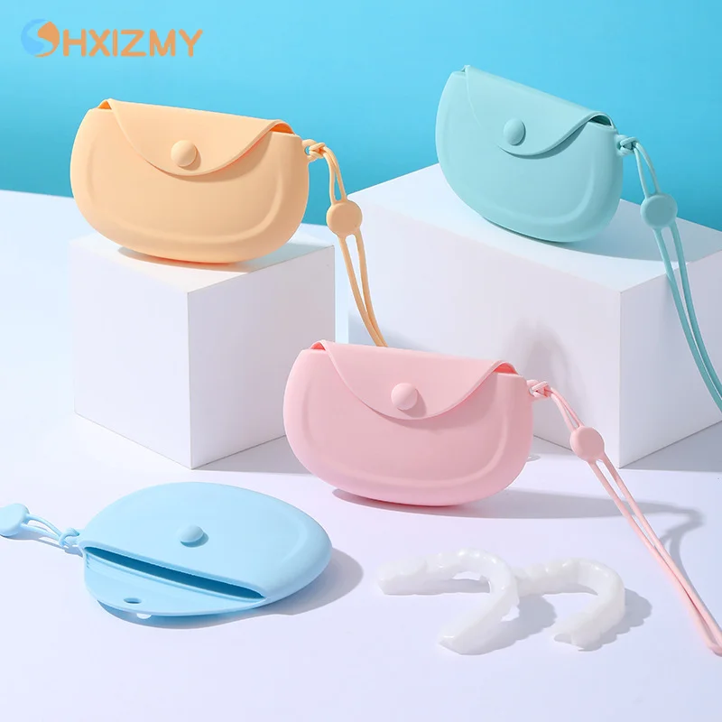 

1PCS Silicone Dental Denture Case Retainer Storage Box Mouth Guard Container Denture Case