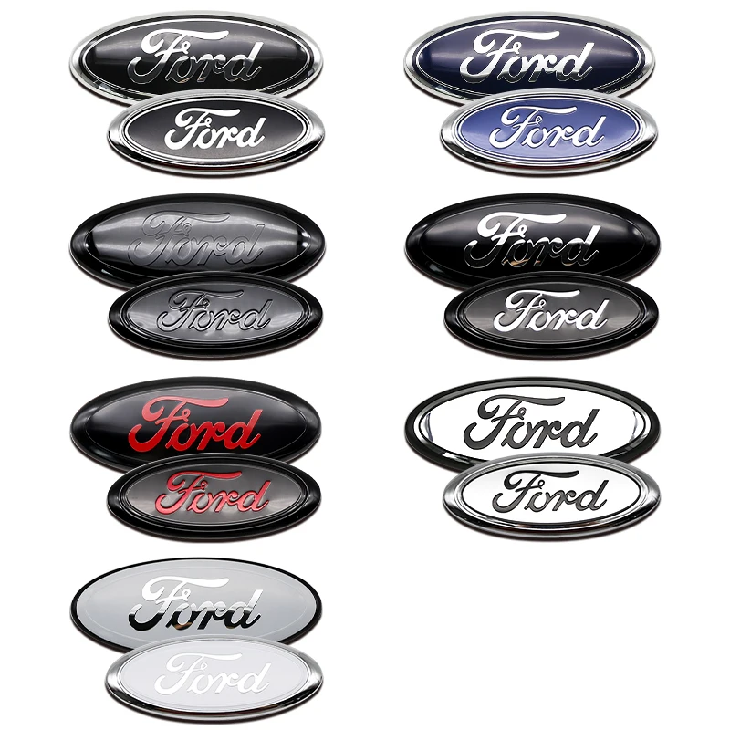 

For Ford Focus mk3 mk4 Escape Explorer Galaxy Ranger Mustang Bronco 17.5CM 22.5CM ABS Car Front Grille Rear Trunk Decals Sticker