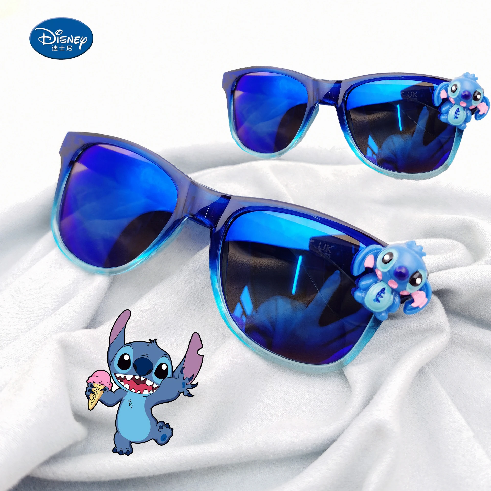 Disney Stitch Sunglasses Cartoon Children's Sunglasses Frozen Princess Sports Sun Protection Glasses Boys Girls Toys Kids Gifts