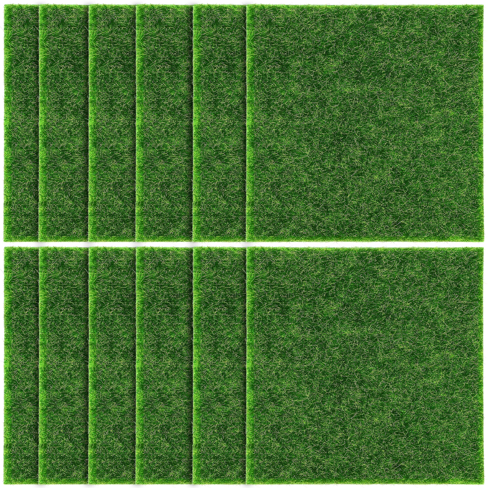 

12 Pcs Artificial Moss Decor PVC Material Indoor Outdoor Plants Lawn Faux Moss Craft Supplies Realistic Long Term