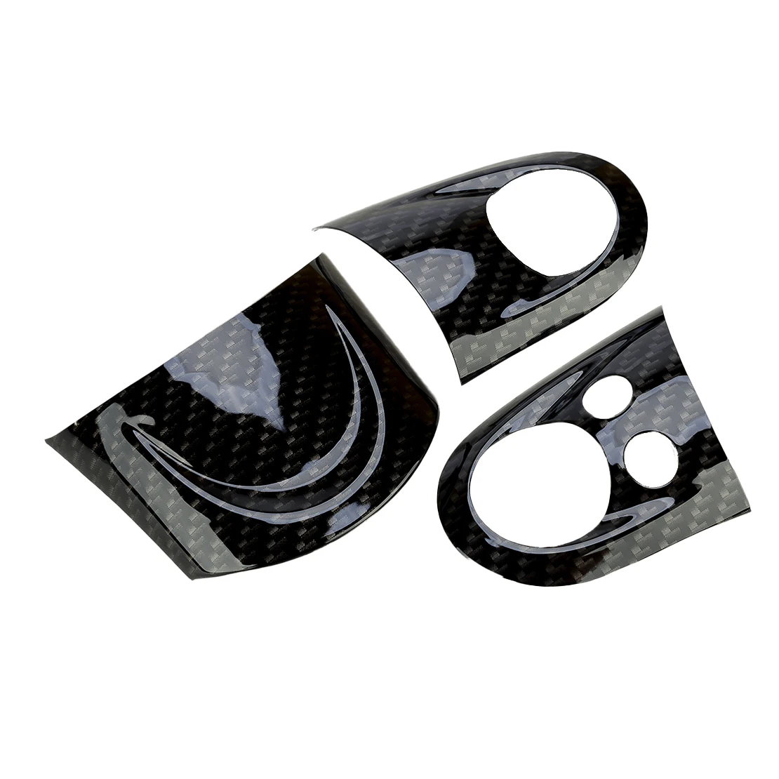 Black Carbon Fiber Style Steering Wheel Button Cover Trim ABS Plastic Fit for Mini Cooper R55 R56 R57 R58 R59 R60 R61