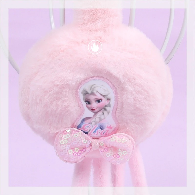 มินิโซ ดิสนีย์มัฟฟินหูเด็กในฤดูใบไม้ร่วงและฤดูหนาวเด็กผู้หญิงที่อบอุ่นพับหูอุ่นผ้าหุ้มหูตุ๊กตาผ้ากำมะหยี่นักเรียนลมและหนาว