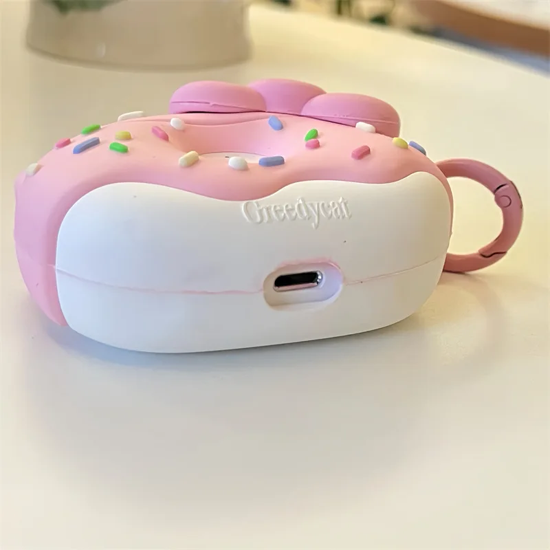 3D Doughnut Hello Kitty Earphone Cover For Apple AirPods 1 2 3 Generation Airpods Pro/Pro2 Wireless Bluetooth Headphone Case