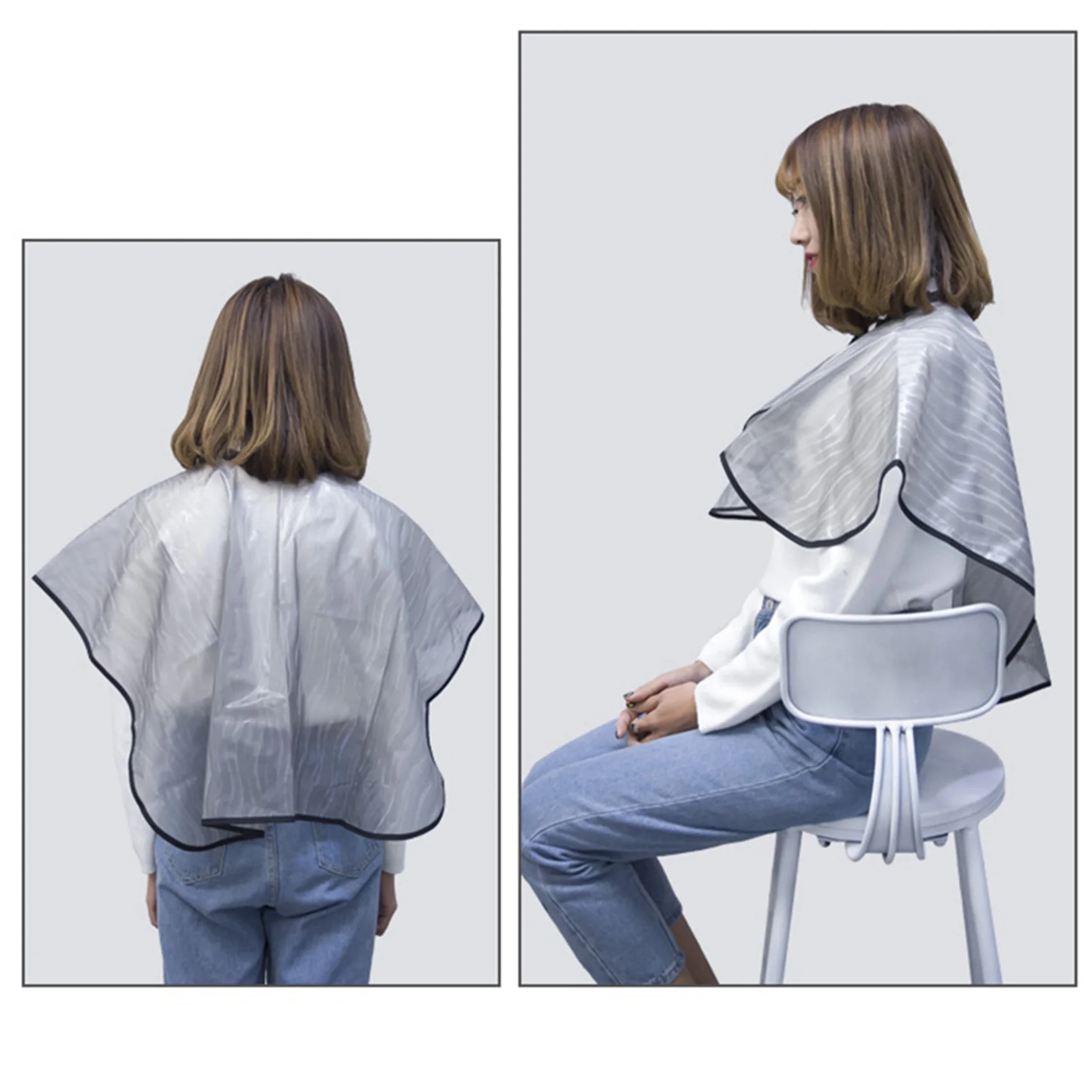 A94E-2X Salon de coiffure coupe collier châle imperméable EV colorant pour cheveux Perm couleur Cape Pro coiffeur tablier pour coupe de cheveux