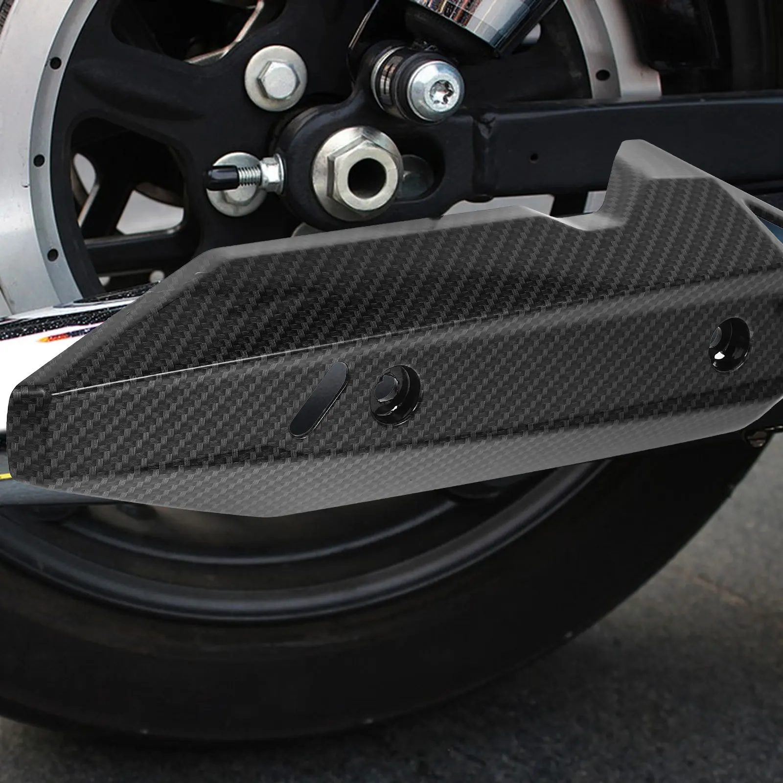 

Motorcycle Heat Shield Cover Heavy Duty Plastic Exhaust Insulation Guard For Southeast Asia Models Tailpipe Protector