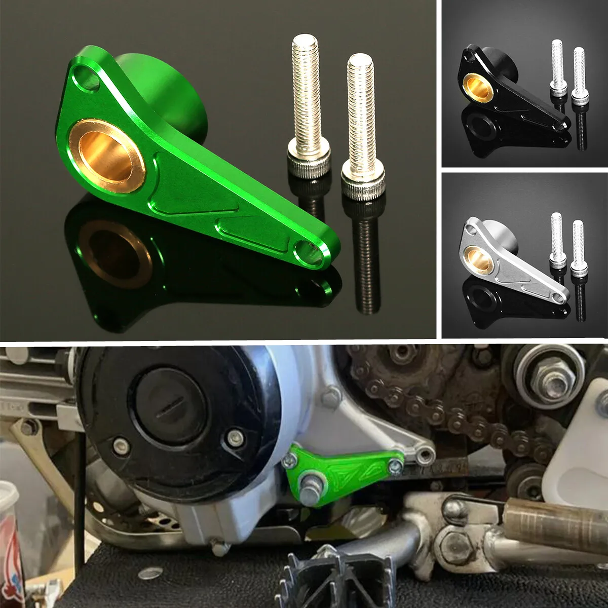 CNC Motorcycle Left Gear Shift Shaft Brace Support For KAWASAKI Z125 Pro KLX110 KLX110L