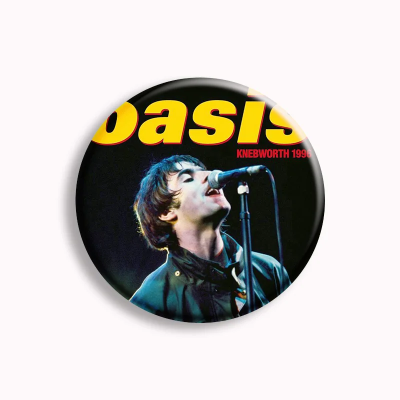 Oasis Band Soft Button Pin Hot Music Poster Album Aesthetic Brooch Badge Bag Decor Accessories Fans Collect Gifts