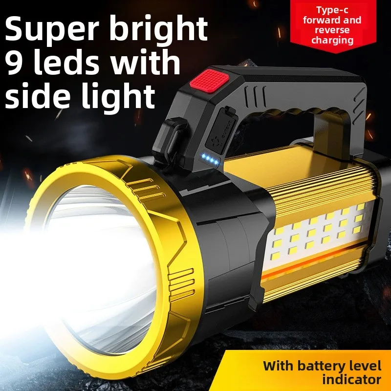 

Наружный сильный свет с длительным сроком службы батареи, прожектор, портативный фонарик, супер яркий домашний