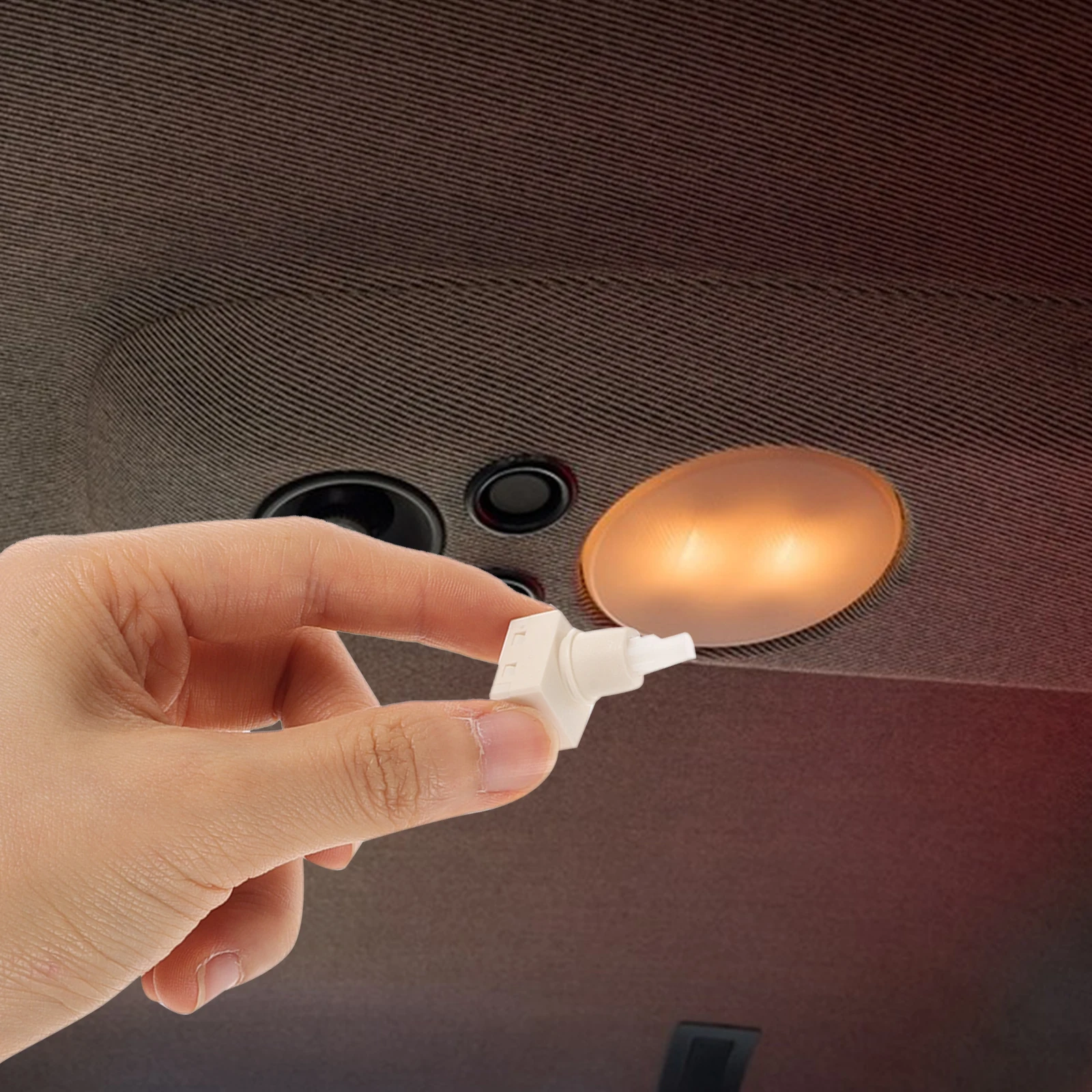 

2Pcs Dome Lamp Switch Kit for Car Interior White ABS Material Easy Installation Durability Modern Design Convenient