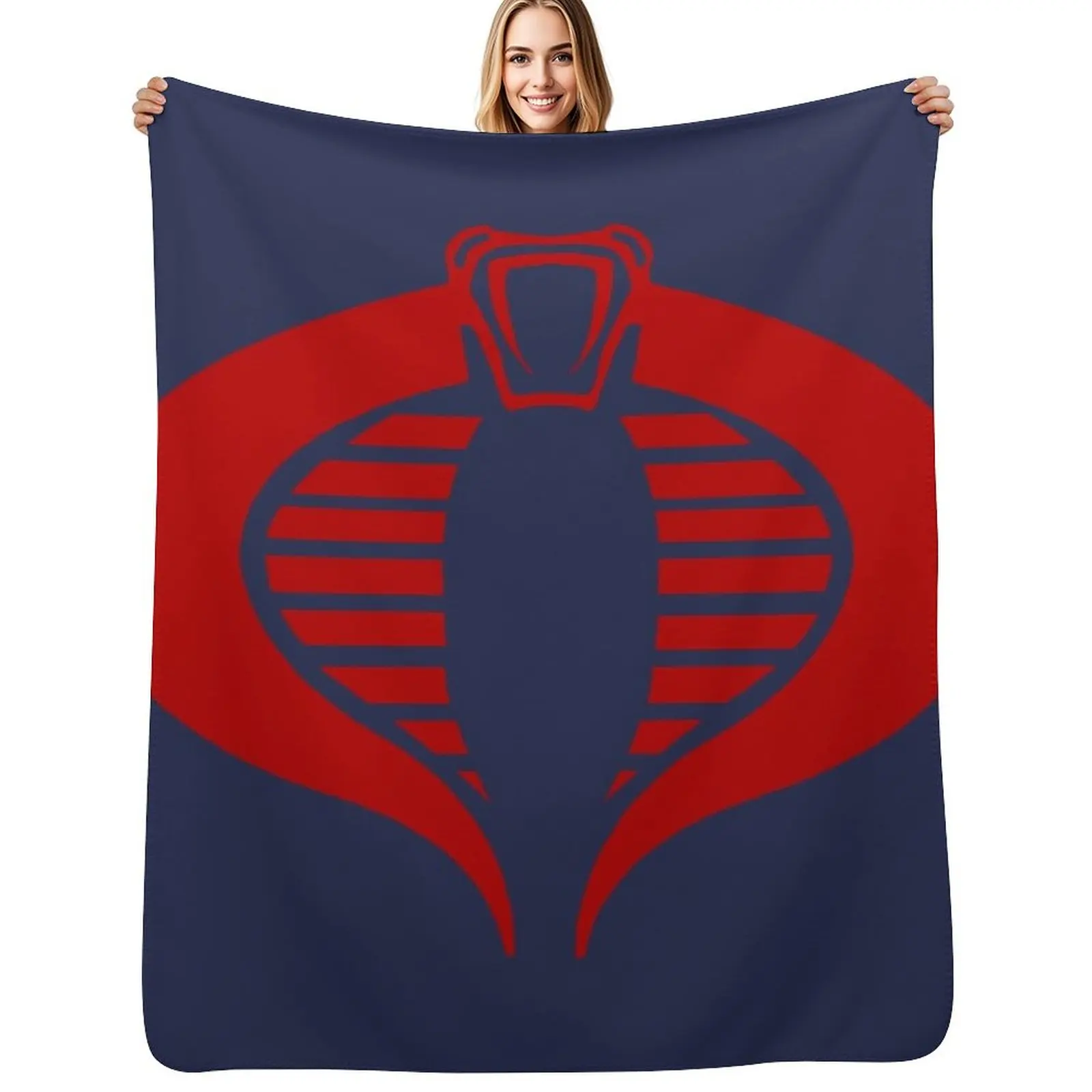 

Cobra Gi Joe Logo Throw Blanket Cozy Light Blanket for Travel Camping Picnic