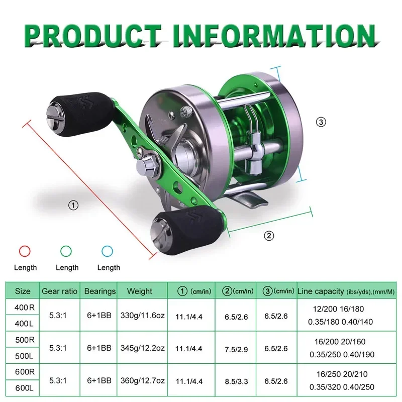 Sougayilang Fishing Slow Jigging Reel Saltwater High Speed 5.3:1 Trolling Boat Fishing Reel Jigging Sea Left/Right Hand Pesca